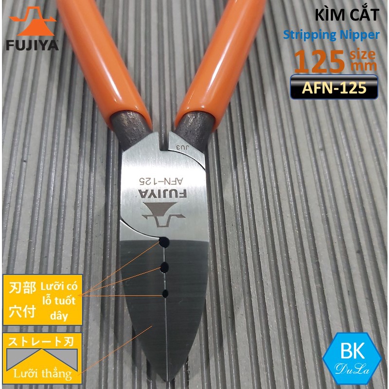 Kìm cắt dây-kềm tuốt dây nhỏ  FUJIYA AFN-125 GENUINE-Công nghệ Nhật Bản