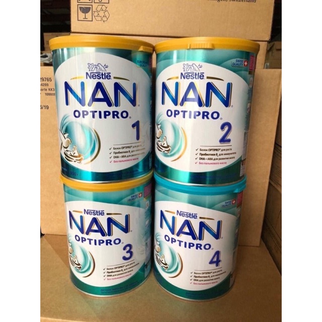 Sữa bột Nan Nga 1,2,3,4 800g