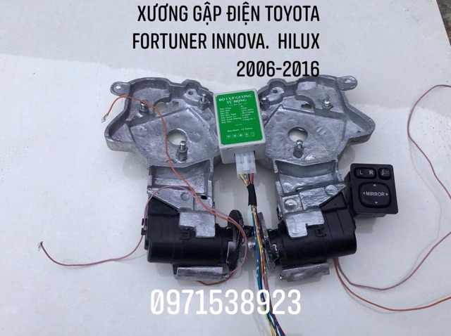 Bộ moto gập gương tự động cho TOYOTA INNOVA FORTUNER HILUX 2006-2016