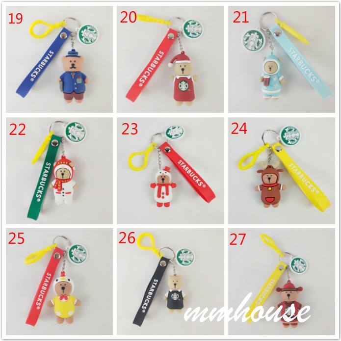 Móc khóa hình chú gấu 36 kiểu lựa chọn