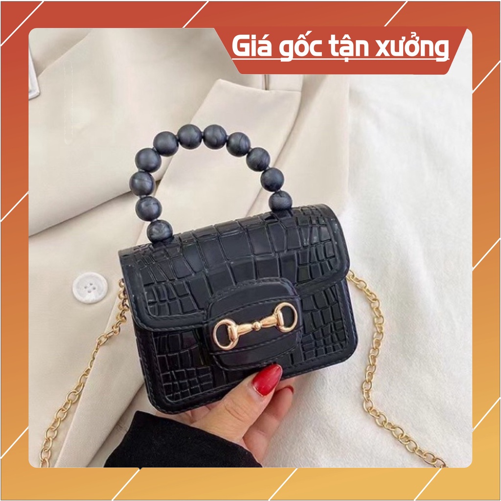 Túi Mini Nữ Đeo Chéo Silicon Quai Ngọc , túi xách nữ hàng quảng châu nhỏ xinh ✅