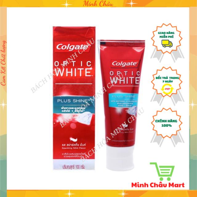 Kem Đánh Răng Colgate Optic White Plus Shine/ Volcanic Mineral 100g