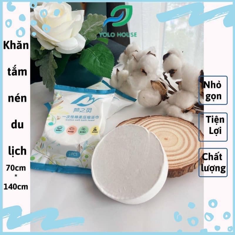 Khăn Tắm Nén Đi Du Lịch, Công Tác, Đi Biển KT: 1.4x0.7m (ảnh thật)