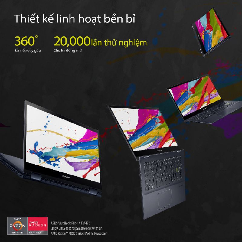 Asus Vivobook Flip TM420IA-EC155T LAPTOP 14" INCH GẬP 360 ĐỘ | BigBuy360 - bigbuy360.vn