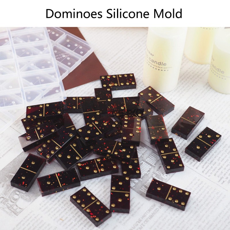 Bộ Khuôn Silicone Làm Thẻ Domino Chơi Game Độc Đáo