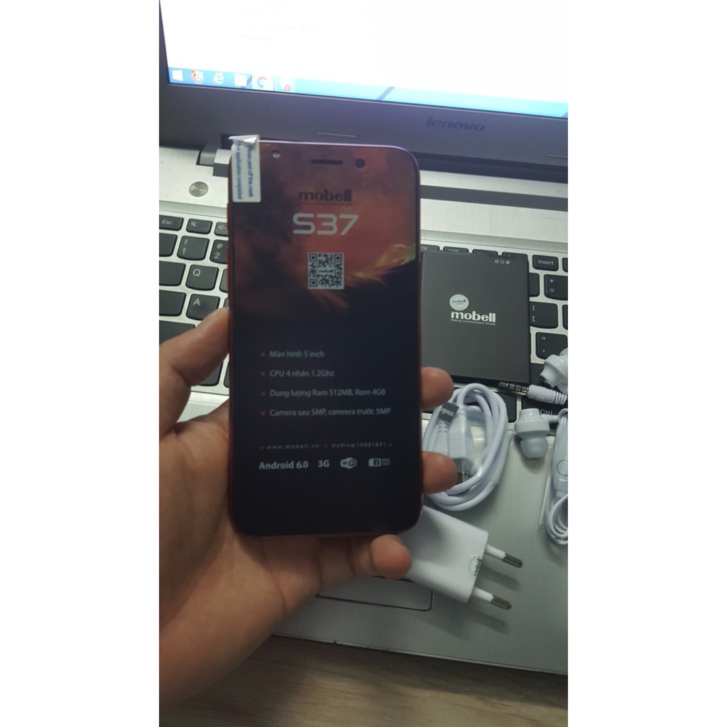 Điện thoại smartphone Mobell S37 Màn hình 5inch  Full box bảo hành 12 tháng + Tặng kèm ốp dẻo và miếng dán màn hình