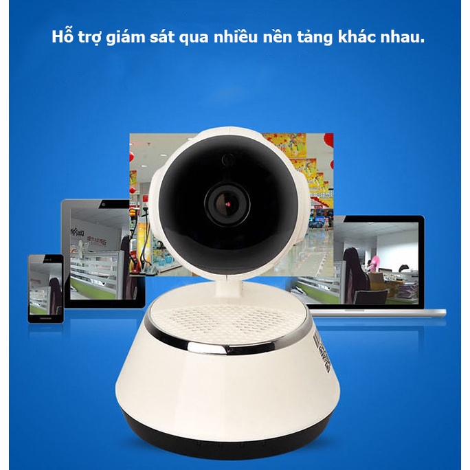 Camera an ninh xoay 360 độ Wifi Smart 360 - 4K HD, Máy quay giám sát mini tích hợp 2 chế độ quay ban ngày ban đêm