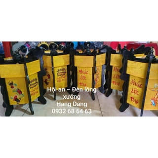 Đèn lồng lục giác khung gỗ treo trang trí, nhiều màu, nhiều size