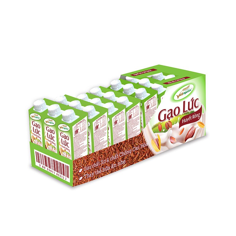 Thức uống Gạo lức huyết rồng Việt Ngũ Cốc lốc 3 hộp - 250ml/hộp | BigBuy360 - bigbuy360.vn