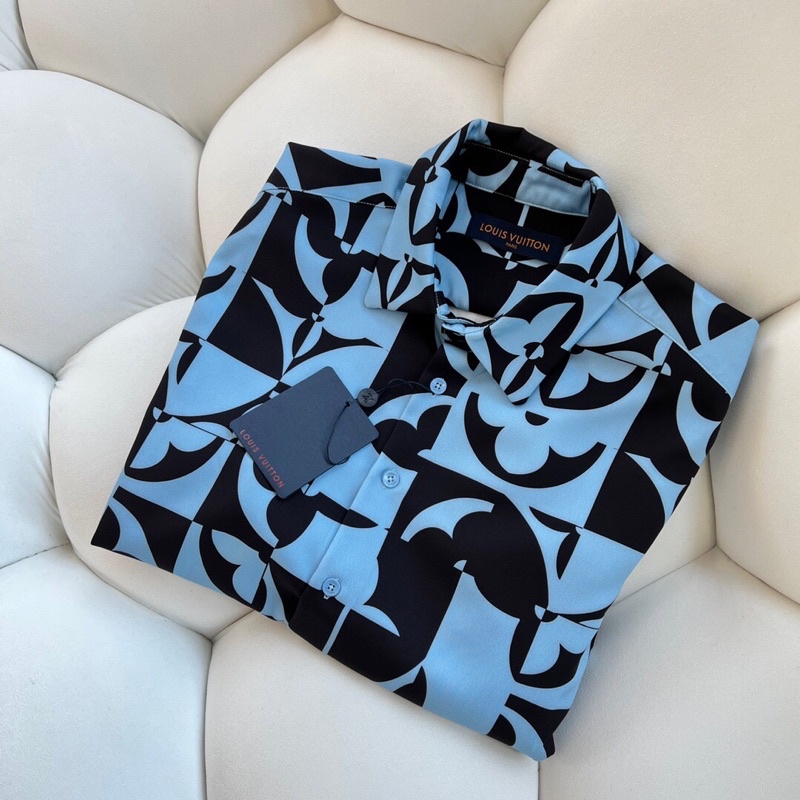 Áo sơ mi nữ dài tay hoạ tiết thương hiệu Louis Vuitton LV 2022 cao cấp