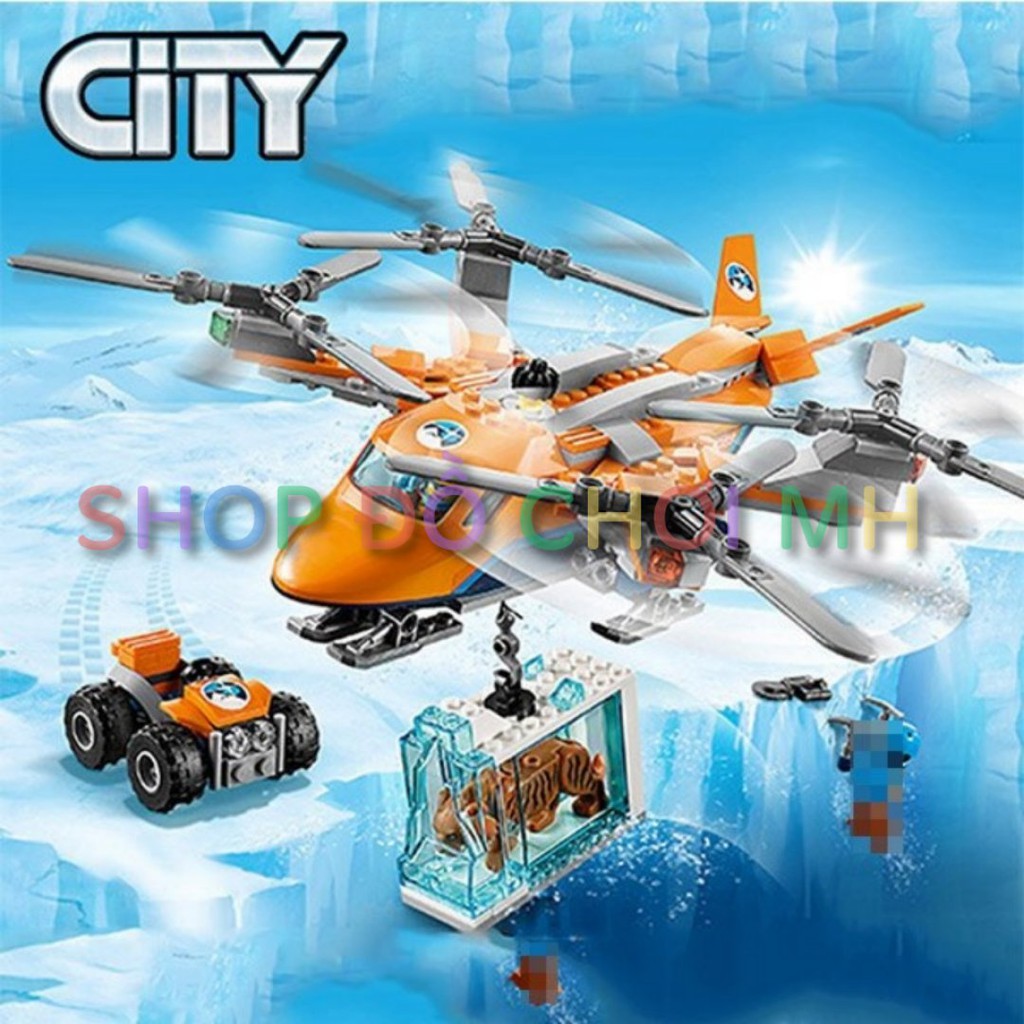 Đồ chơi lego xếp hình lắp ráp Bela cities 10994 - Trực Thăng giải cứu hổ dữ