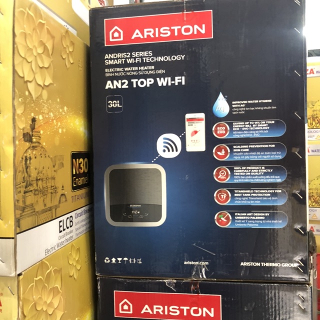 Bình nóng lạnh Ariston Andris2 30 TOP WIFI (Chính hãng)