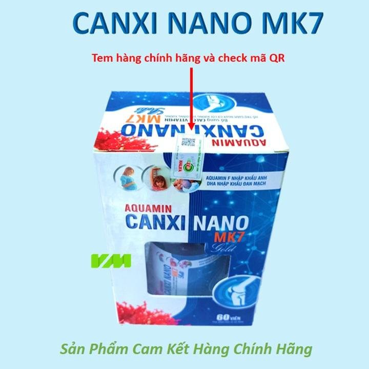 Viên Uống Bổ Sung Canxi, AQuamin Canxi Nano MK7 400mg Nhập Khẩu Anh