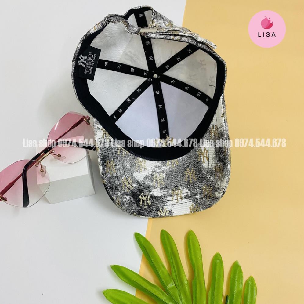 [HOTTREND- CAO CẤP] Mũ lưỡi trai, nón lưỡi trai thêu logo chữ, họa tiết loang cực phong cách cho nam, nữ Lisa, M36