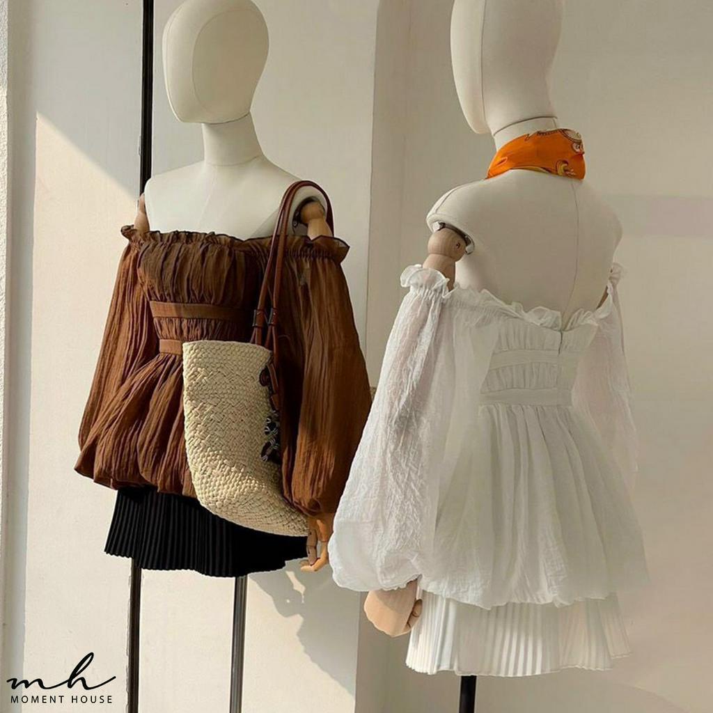 BLEM TOP - Áo trễ vai phồng, phủ sóng chiếc áo quá ư là xinh, phối gì cũng ưng