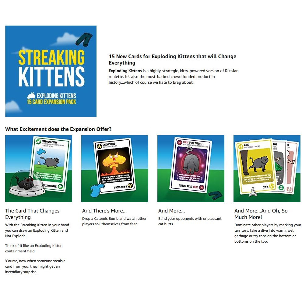 Bộ Đồ Chơi Board Game Mèo Nổ Streaking Kittens Bản Mở Rộng Số 5