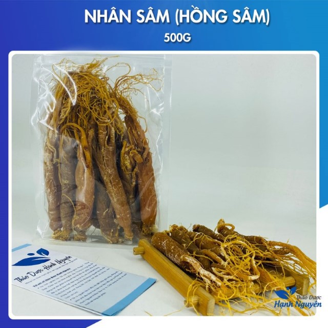 Nhị Hồng Sâm (Nhân Sâm, Sâm Râu) 500g - Có hút chân không (Nguyên chất không tẩm mật ong)