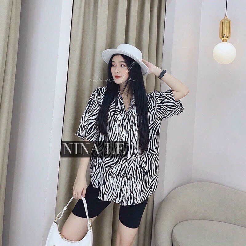 Set Áo Sơ Mi Họa Tiết + Quần Lửng