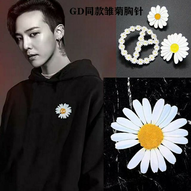 Ghim cài áo , balo túi xách hoa cúc PMO GD Big Bang