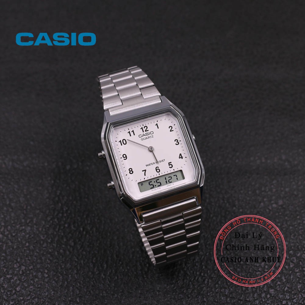 Đồng hồ Unisex Casio Vintage AQ-230A-7BMQ dây kim loại