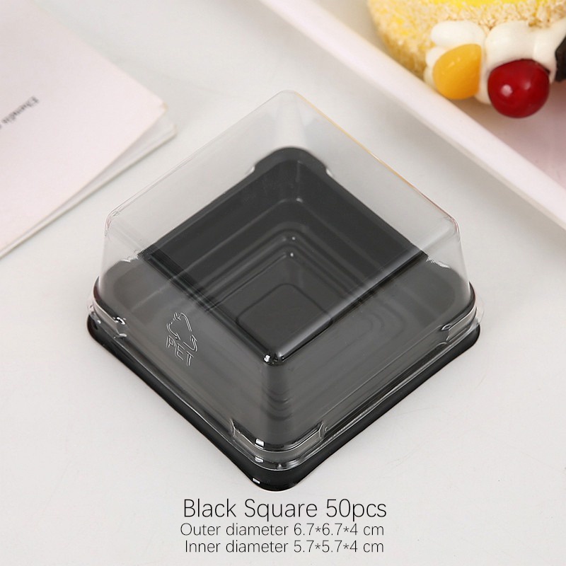 Hộp Nhựa Trong Suốt Đựng Bánh Tráng Miệng Hình Tròn/Vuông