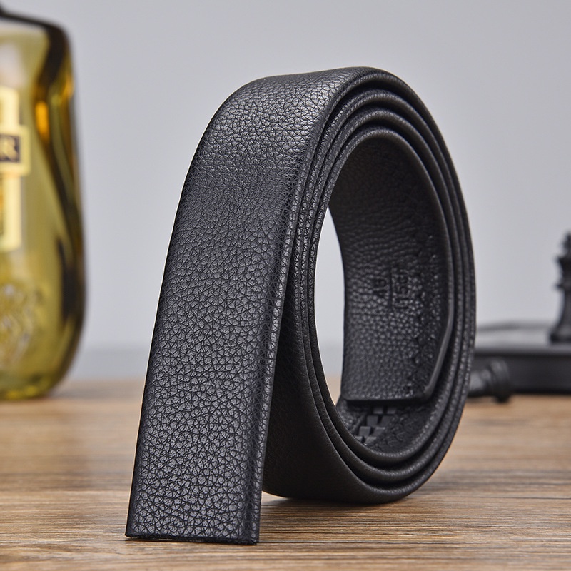 Mới Thắt Lưng Da Bò 3.5cm Không Khóa Chất Lượng Cao Cho Nam