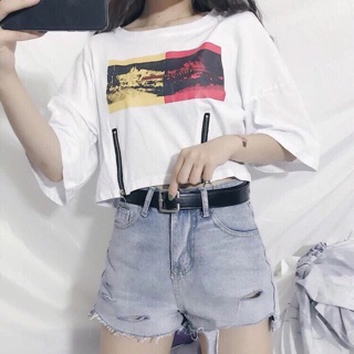 Áo Crop Top Dây Kéo