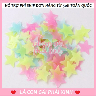Gói 100 NGÔI SAO Dạ Quang Dán Tường Phát Sáng, Trang Trí Nhà Cửa 🌟🌟🌟(C260)