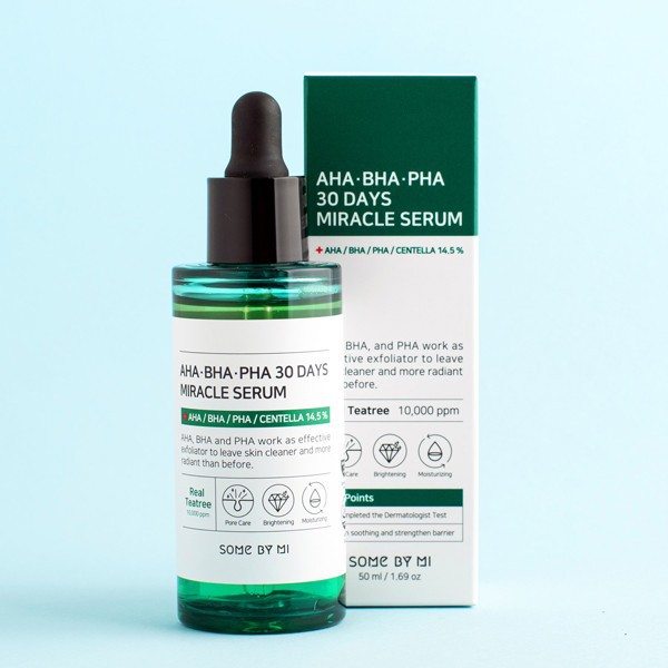 Bộ 2 Sản Phẩm Dưỡng Da Giảm Mụn Some By Mi AHA- BHA-PHA 30 Days Miracle (Serum 50ml + Kem 60g)