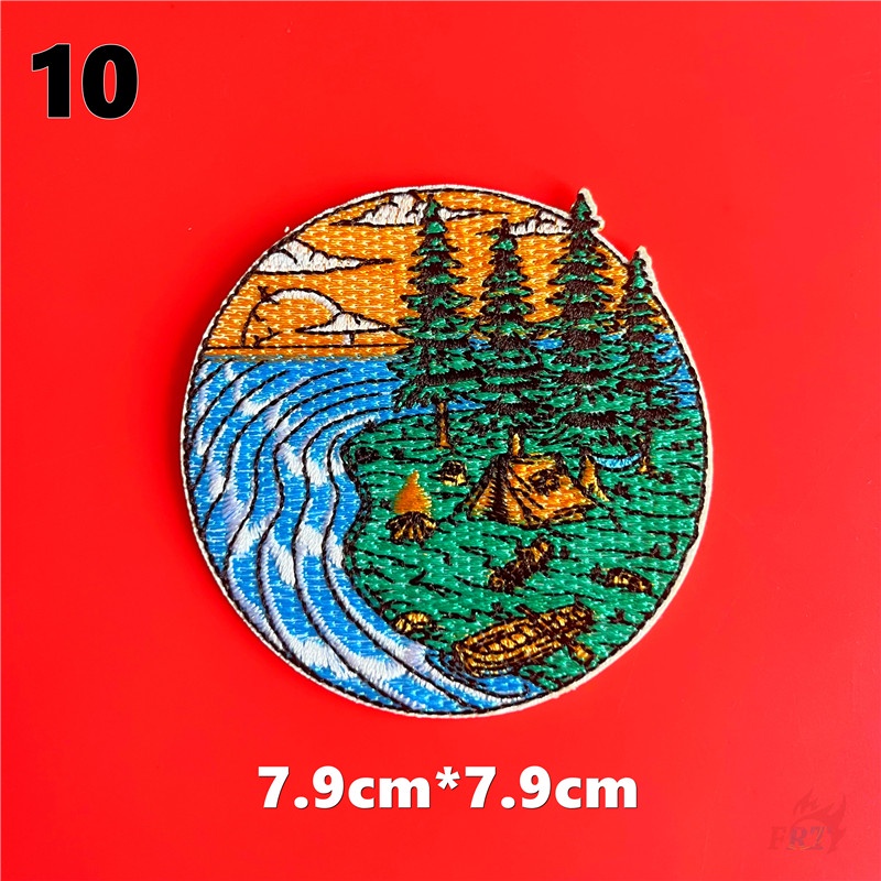 ☸ Sticker Dán Tường Tự Dính Hình Ngọn Núi Và Phong Cảnh Trang Trí Nghệ Thuật ☸ 1 Miếng Dán Ủi Quần Áo Hình Chim Hồng Hạc