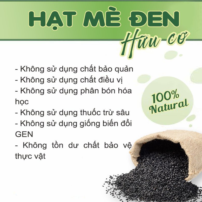 Mè đenhữu cơ chưa rang thuần chủng cao cấp, không biến đổi gen - ảnh sản phẩm 2