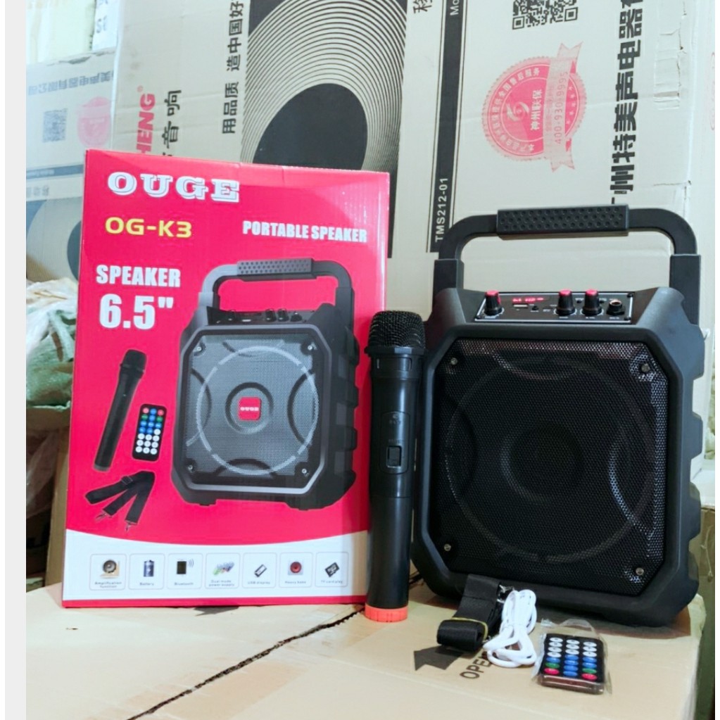 LOA KARAOKE K3 1 thái  LAN   Tặng 1 mic cầm tay không dây 60W