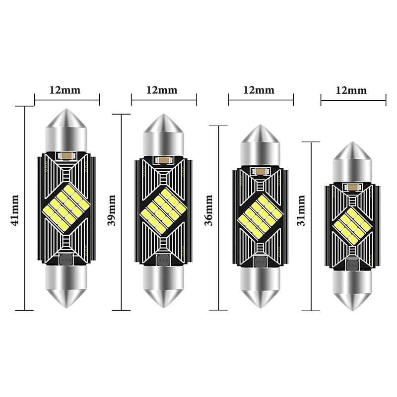 Đèn Led Canbus Lymoyo C5W C10W 31mm 36mm 39mm 41mm 2035 12smd Tiện Dụng Cho Xe Hơi