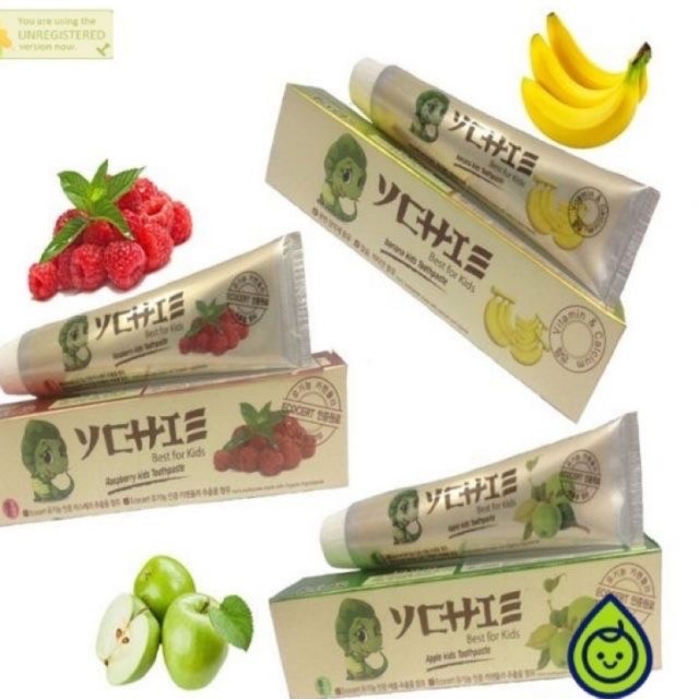 Kem đánh răng trẻ em ychie Hàn quốc đủ 3 vị