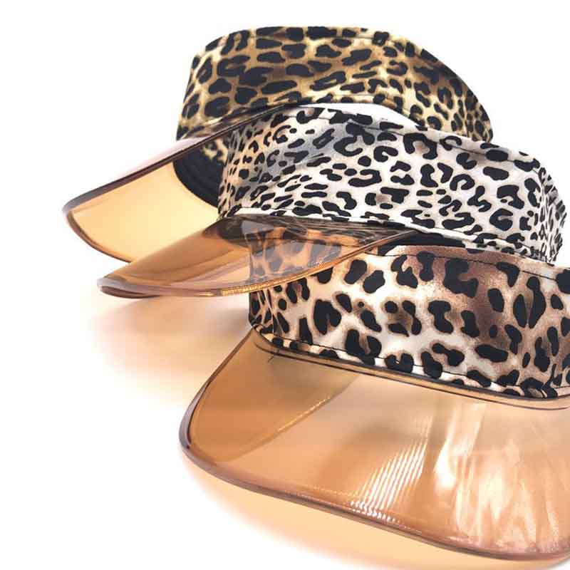 Wide-brimmed Leopard-patterned Top Hat for Women