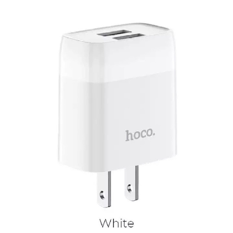 Củ sạc Hoco 2 cổng Max 2.4A Hỗ trợ sạc nhanh bảo hành 06 tháng