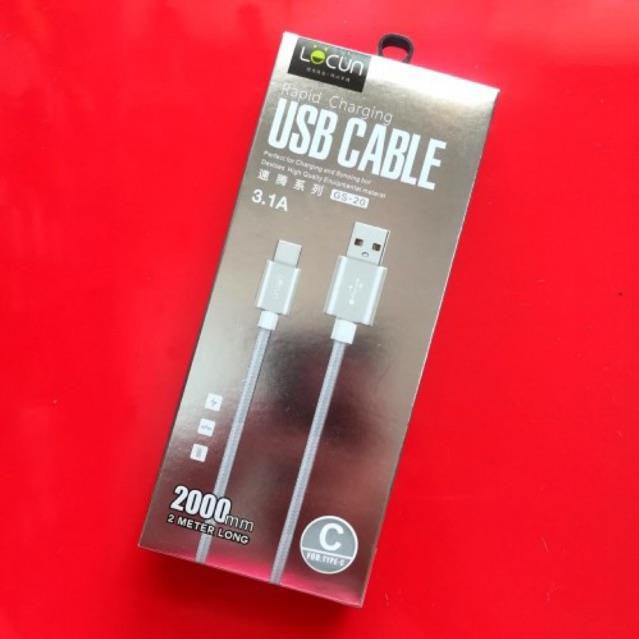 Cáp ss ip ss type C dây dù dàu 2m chính hãng Lecun GS-20