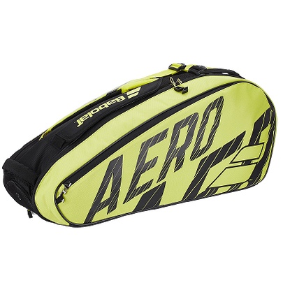 Túi đựng vợt tennis Babolat Pure Aero 6 Pack Bag Black/Yellow mẫu mới