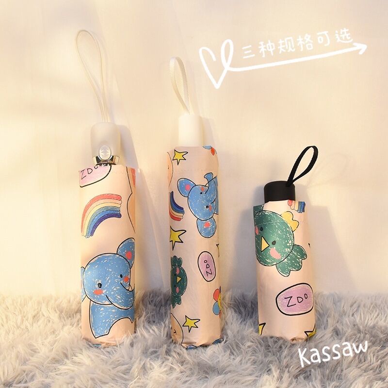 Dù Gấp Tự Động Che Nắng Mưa Và Tia Uv Họa Tiết Graffiti Sự Bảo Vệ