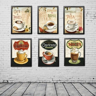 Bộ 6 khung ảnh treo tường quán cafe kad604