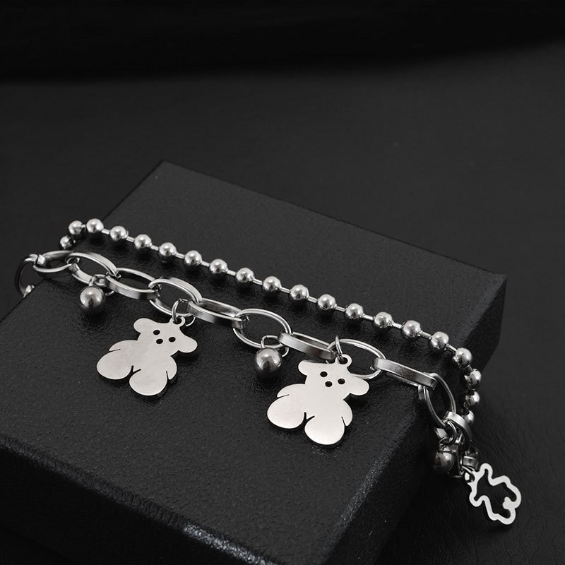 Vòng Tay Nhiều Lớp Mặt Hình Gấu Dễ Thương Cho Nam Và Nữ | BigBuy360 - bigbuy360.vn