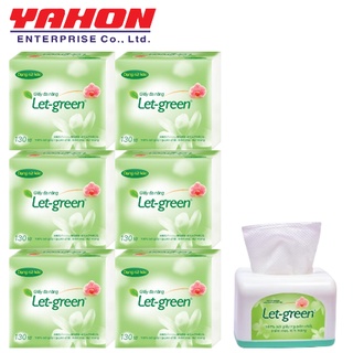 COMBO 6 bao khăn giấy let-green 10*21cm Tặng hộp để bàn let-green