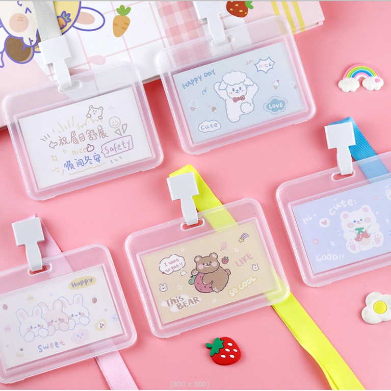 Thẻ Tên Học Sinh, Sinh Viên, Nhân Viên,Bảng Tên+Dây Đeo Thẻ Chất Liệu Nhựa Tốt in Hình Siêu Đẹp, Bao Da