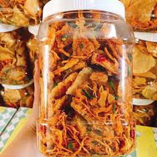 1 HŨ 500g CƠM CHÁY LẮC KHÔ GÀ🌶LÁ CHANH