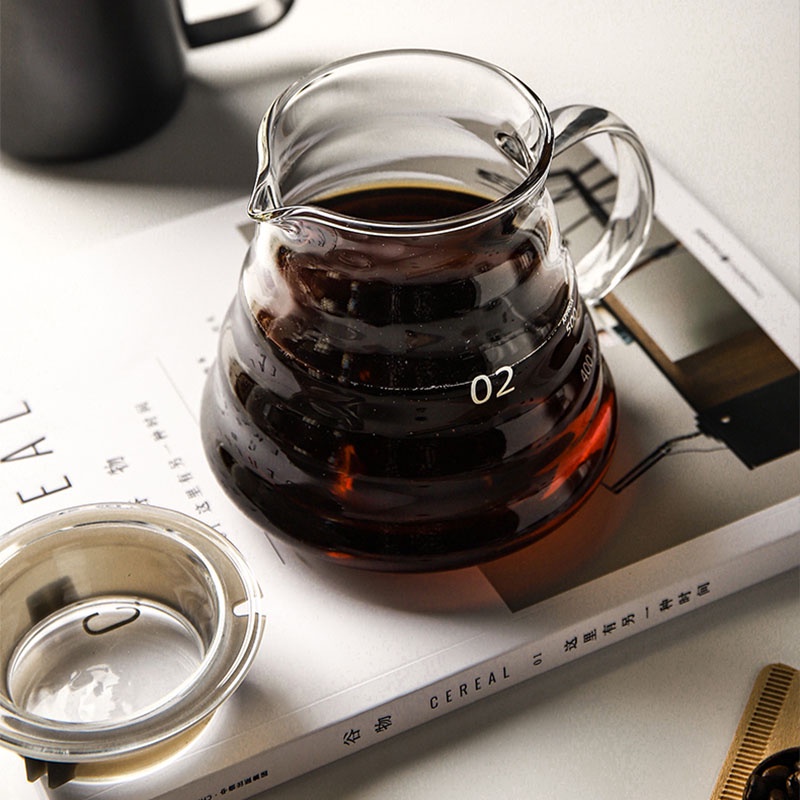 Bình pha cafe 600ml và phễu lọc thuỷ tinh cao cấp
