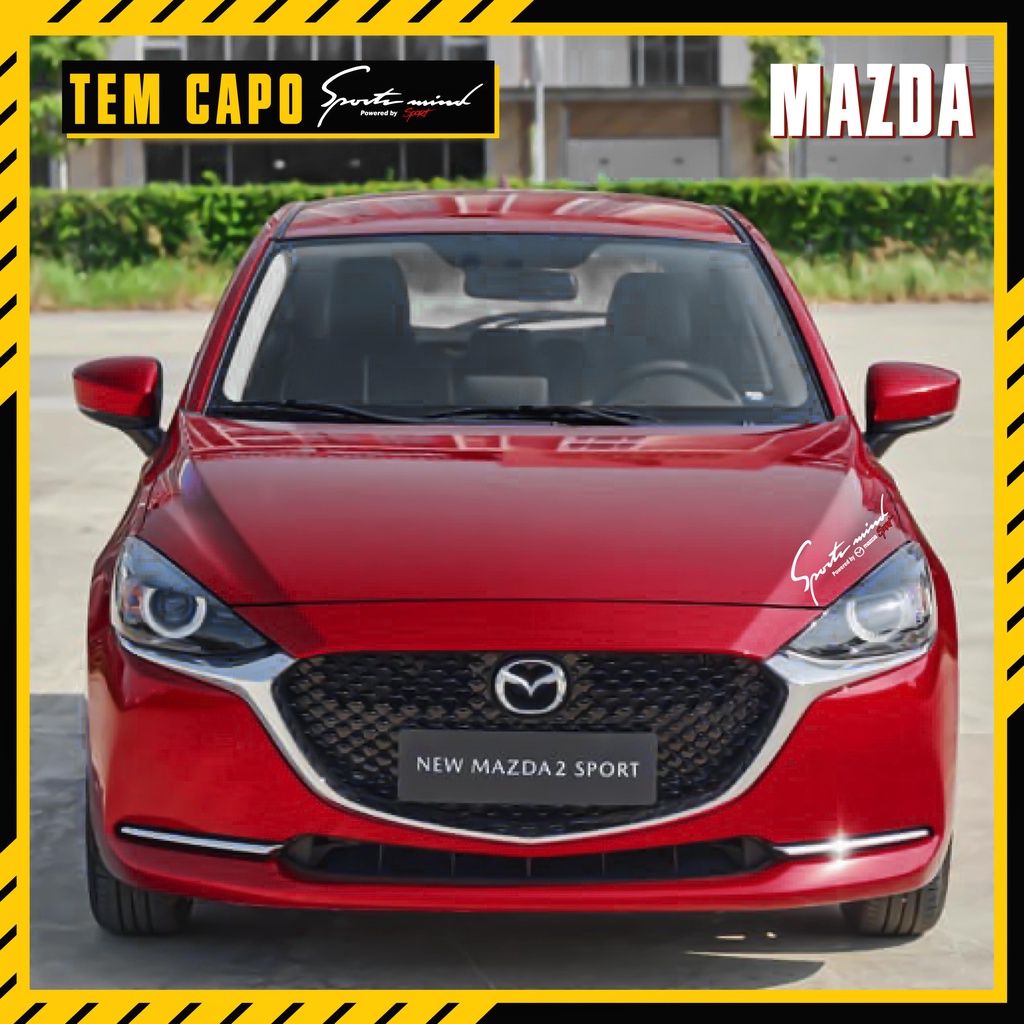 Tem Dán Capo Xe Ô Tô Mazda | CP04MAZ | Tem PVC Cao Cấp Chống Nước, Bền Màu