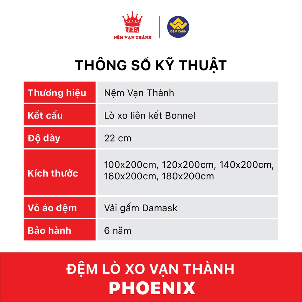Đệm lò xo Vạn Thành Phoenix
