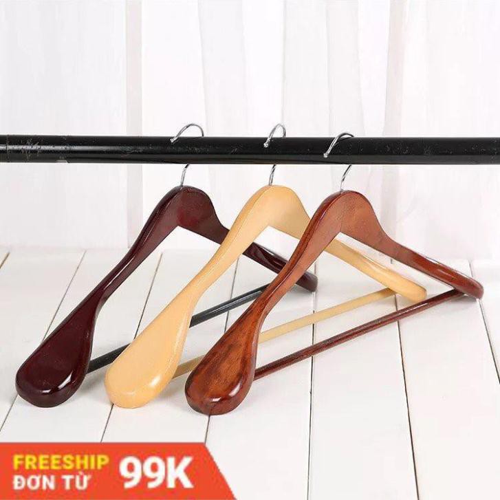 Móc Áo Bằng Gỗ, Có Vai Dạng Bản To, Dùng Treo ÁO Vest cho Các Shop Hoặc Gia Đình; Hàng Cao Cấp Loại 1