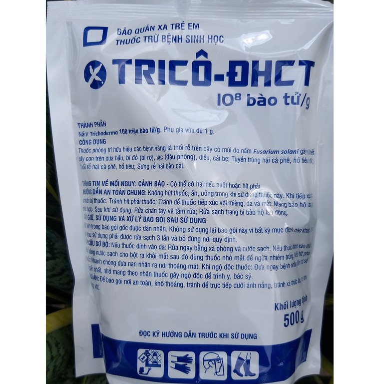 Nấm Đối Kháng Tricoderma - Thuốc Trừ Bệnh Sinh Học Nấm TRICHODERMA - TRICO ĐHCT (500gr)