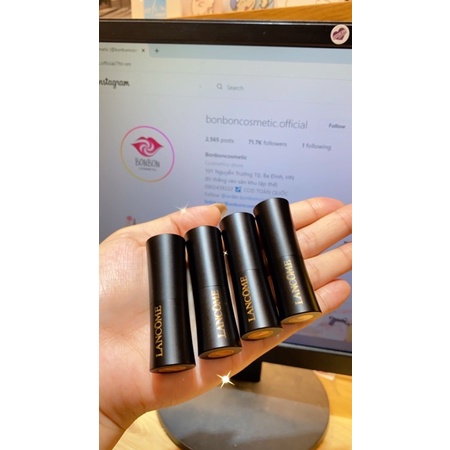 Son lancome mini size unbox màu 196